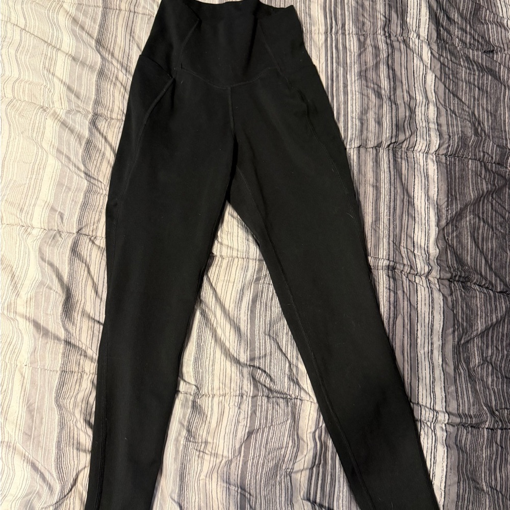 High-Rise Black Slim Ponte Leggings
